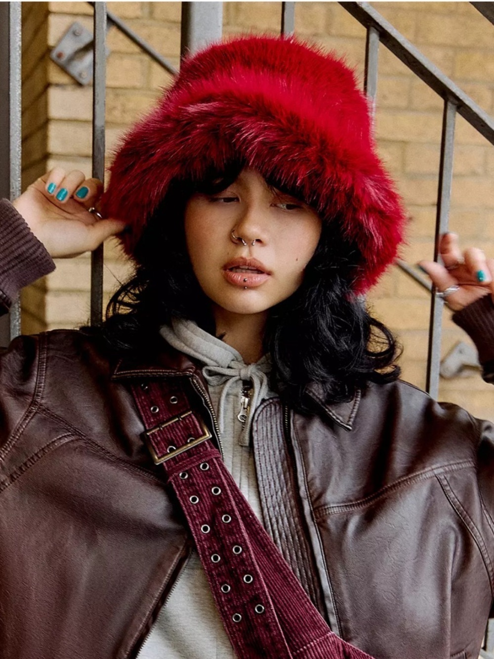 Urban Outfitters Faux Fur Bucket Hat